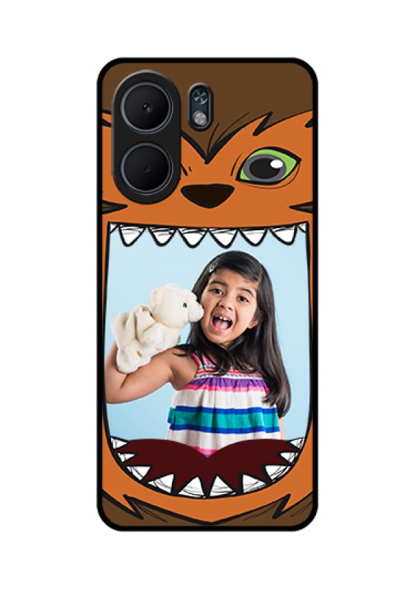Oppo A5x 5G Custom Glass Phone Case - Owl Monster Back Case Design