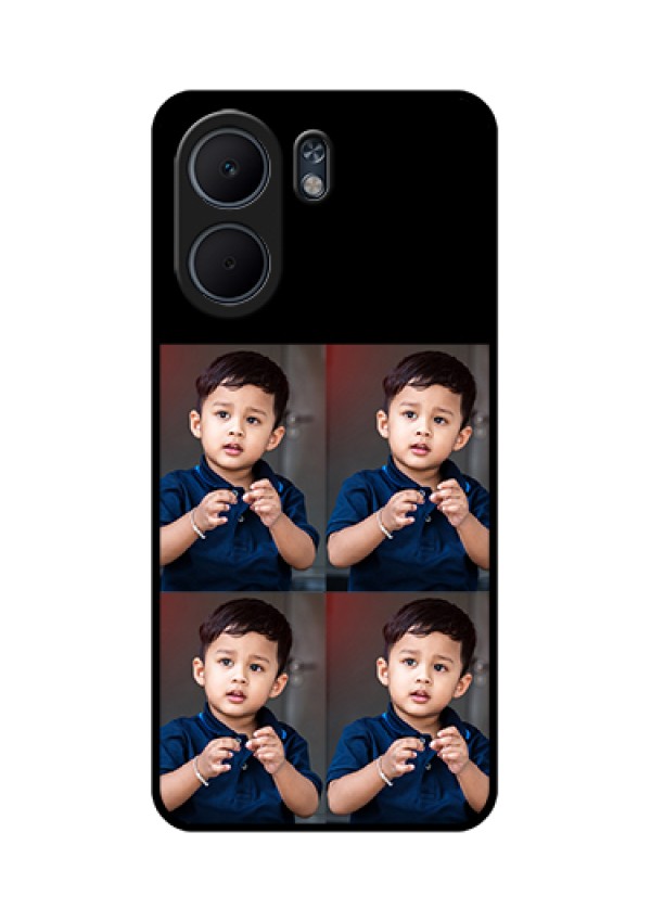 Oppo A5x 5G Custom Glass Phone Case - 4 Image Holder Design