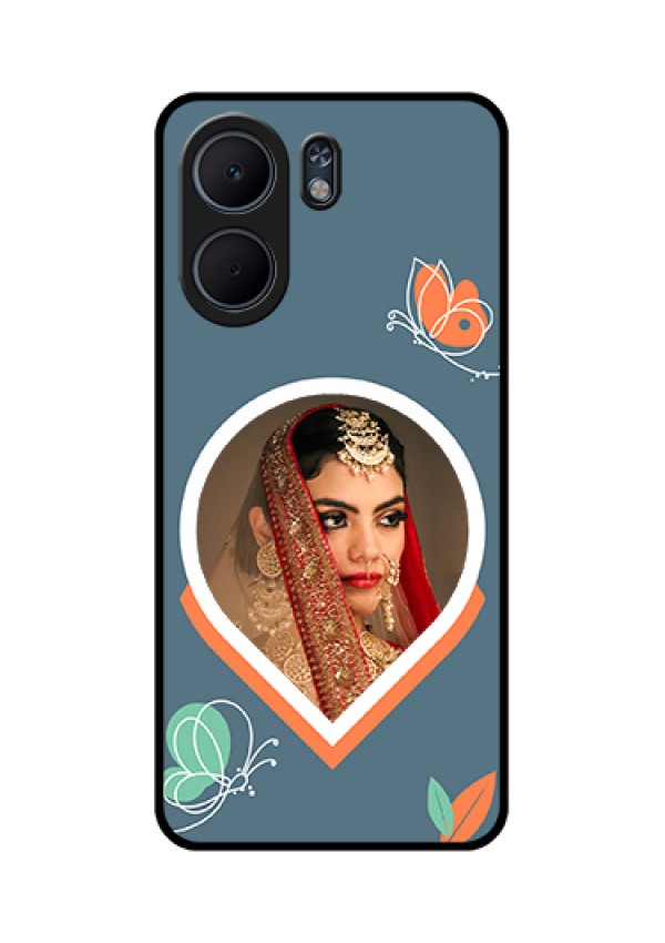 Oppo A5x 5G Custom Glass Phone Case - Droplet Butterflies Design