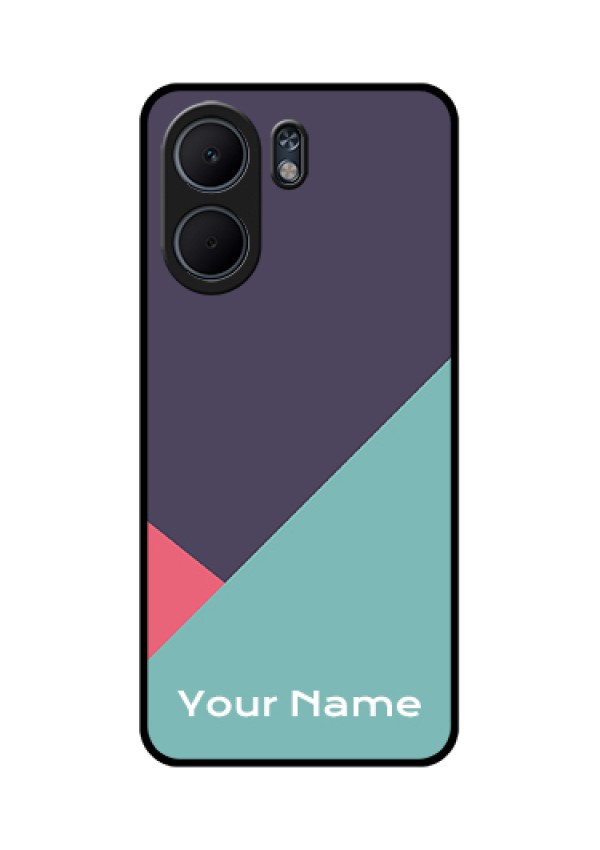 Oppo A5x 5G Custom Glass Phone Case - Tri Color Abstract Design