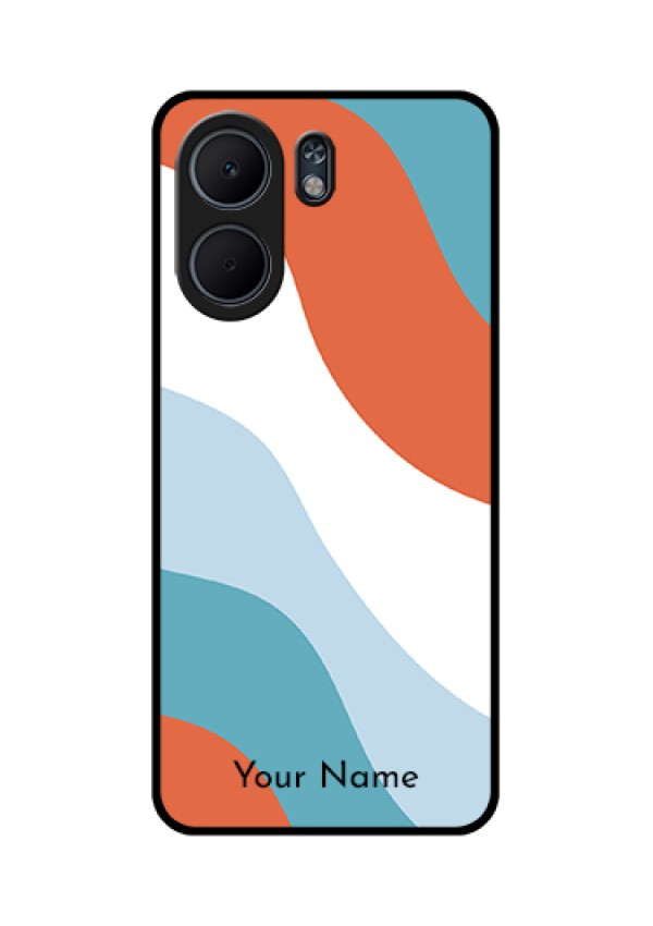 Oppo A5x 5G Custom Glass Phone Case - Coloured Waves Design