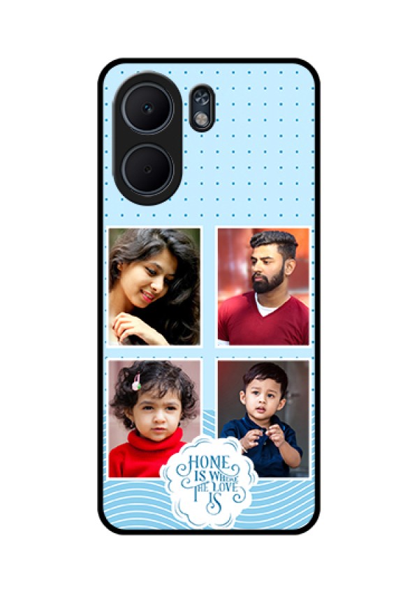 Oppo A5x 5G Custom Glass Phone Case - Cute Love Quote With 4 Pic Upload Design