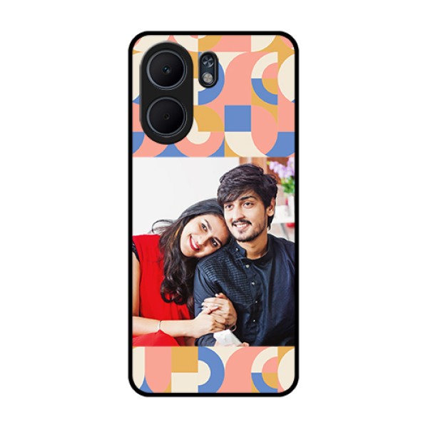 Oppo A5x 5G Custom Glass Phone Case - Semi - Circle Maze Pattern Design Oppo A5x 5G Custom Glass Phone Case - Semi - Circle Maze Pattern Design