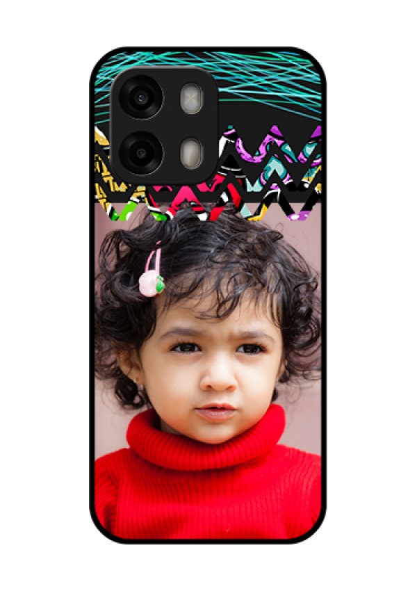 Oppo A6 Pro 5G Custom Glass Phone Case - Neon Abstract Design