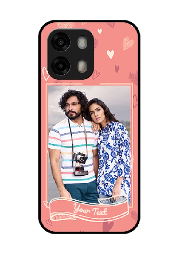 Oppo A6 Pro 5G Custom Glass Phone Case - Love Doodle Art Design
