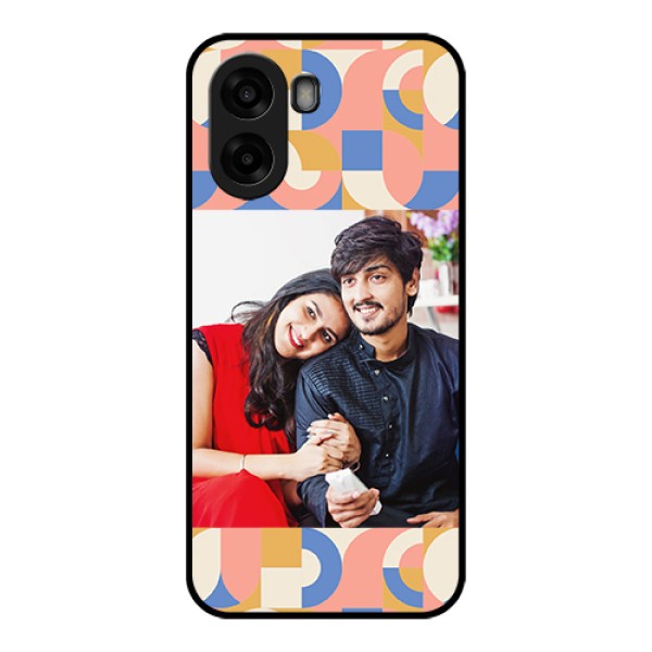 Oppo A6s 5G Custom Glass Phone Case - Semi - Circle Maze Pattern Design Oppo A6s 5G Custom Glass Phone Case - Semi - Circle Maze Pattern Design