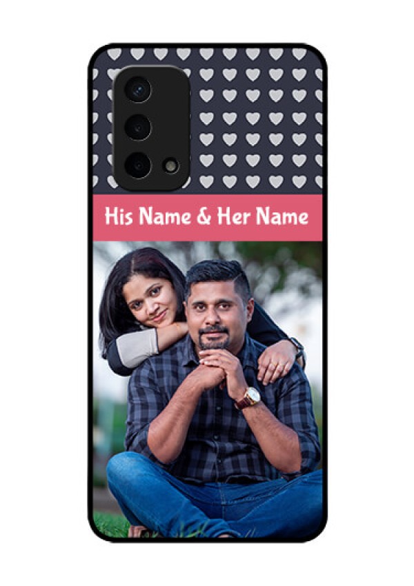 Oppo A74 5G Custom Glass Mobile Case - Love Symbols Design