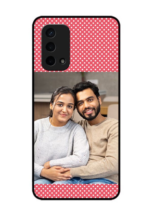 Oppo A74 5G Custom Glass Phone Case - White Dotted Design