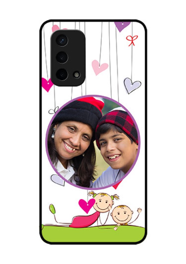 Oppo A74 5G Photo Printing on Glass Case - Cute Kids Phone Case Design
