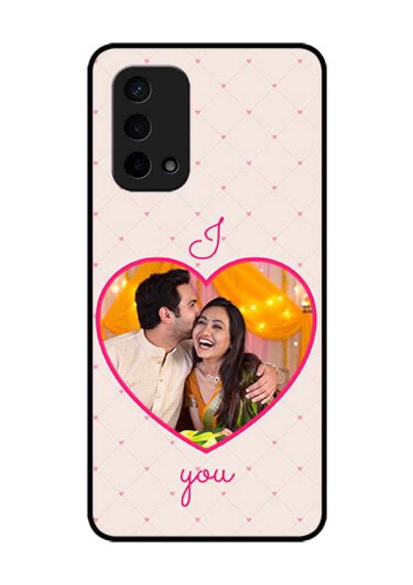 Oppo A74 5G Custom Glass Mobile Case - Heart Shape Design