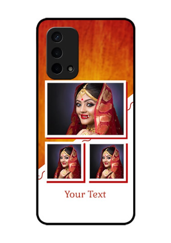 Oppo A74 5G Custom Glass Phone Case - Wedding Memories Design