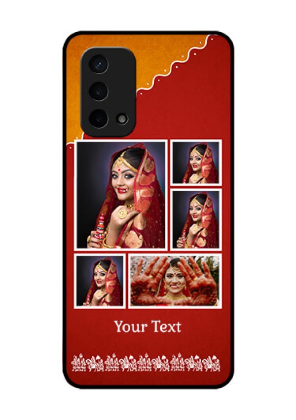 Oppo A74 5G Personalized Glass Phone Case - Wedding Pic Upload Design