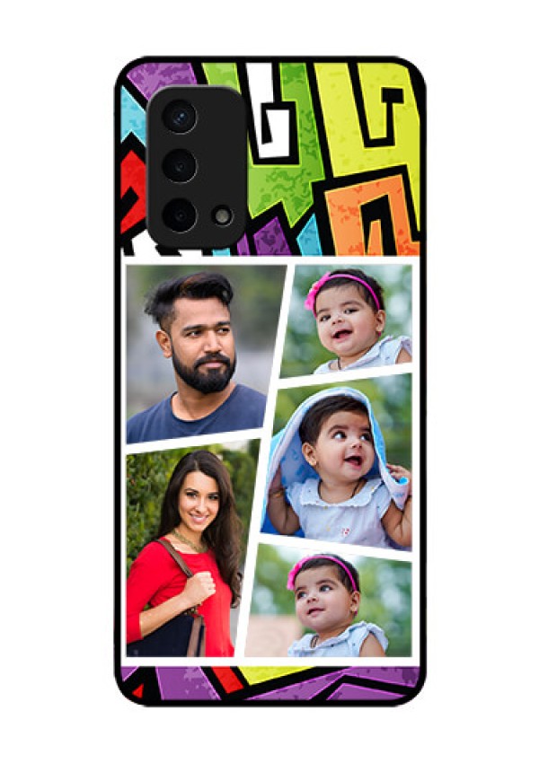 Oppo A74 5G Custom Glass Phone Case - Graffiti pattern Design