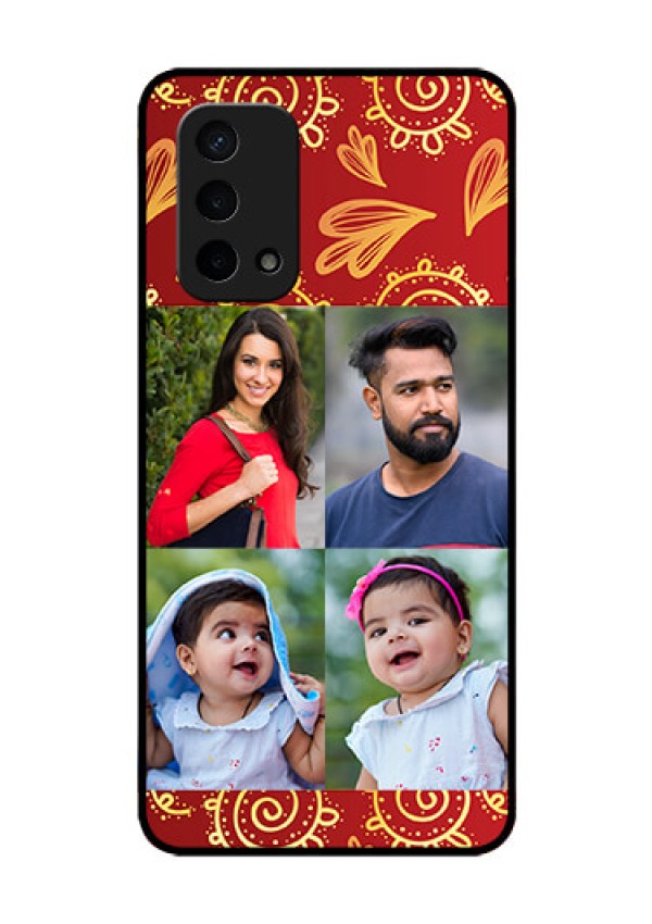 Oppo A74 5G Photo Printing on Glass Case - 4 Image Traditional Design