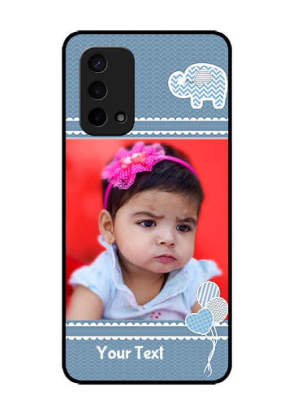 Oppo A74 5G Photo Printing on Glass Case - with Kids Pattern Design