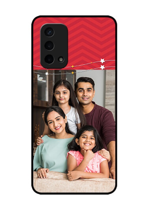 Oppo A74 5G Personalized Glass Phone Case - Happy Family Design