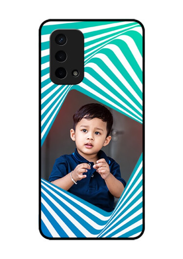 Oppo A74 5G Personalized Glass Phone Case - Abstract Spiral Design