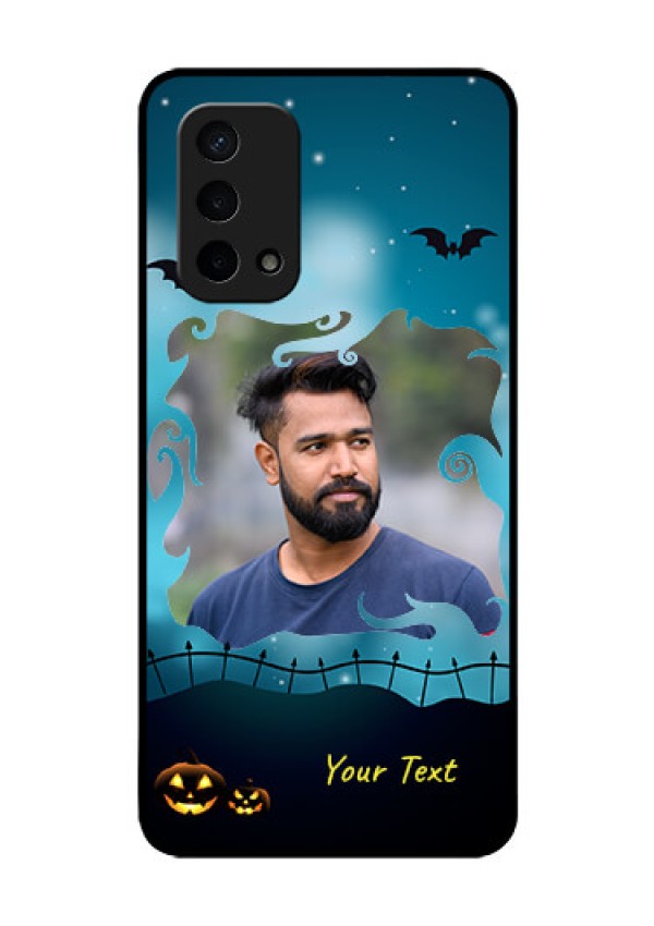 Oppo A74 5G Custom Glass Phone Case - Halloween frame design