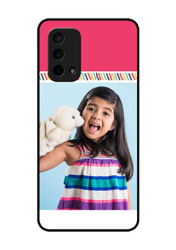 Oppo A74 5G Personalized Glass Phone Case - Line art design