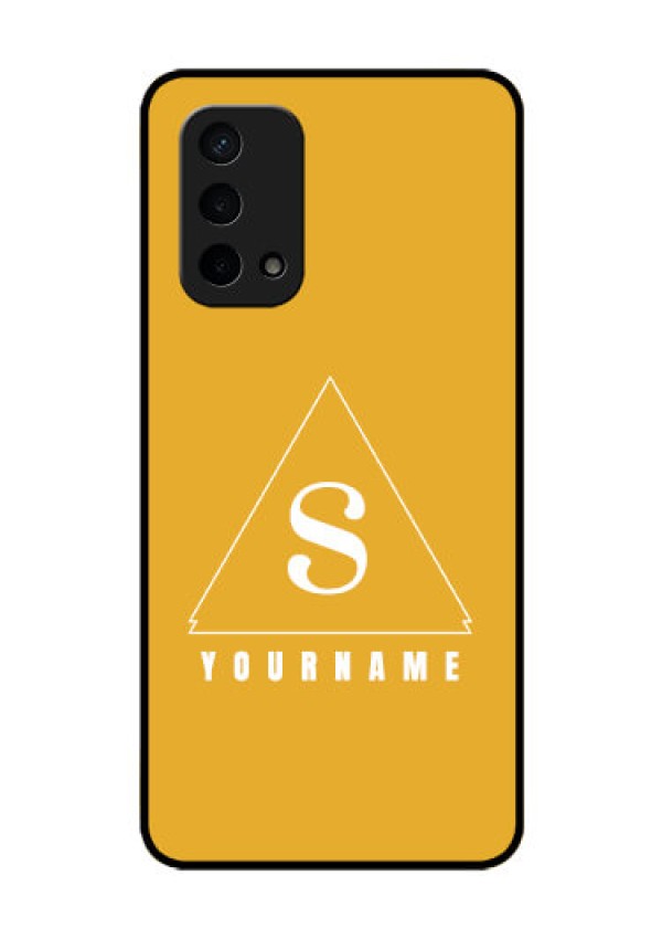 Oppo A74 5G Personalized Glass Phone Case - simple triangle Design