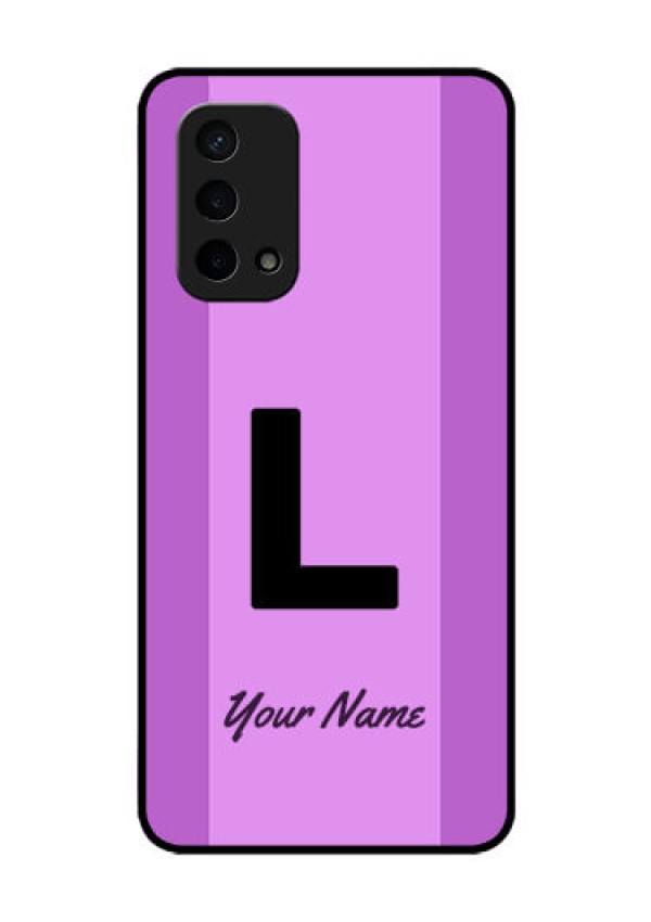 Oppo A74 5G Custom Glass Phone Case - Tricolor custom text Design