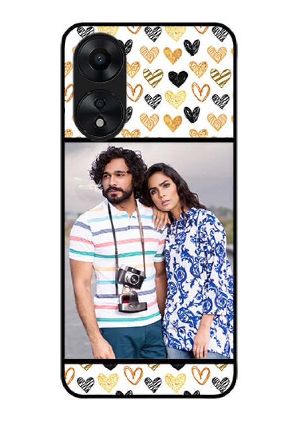 Oppo A78 5G Photo Printing on Glass Case - Love Symbol Design