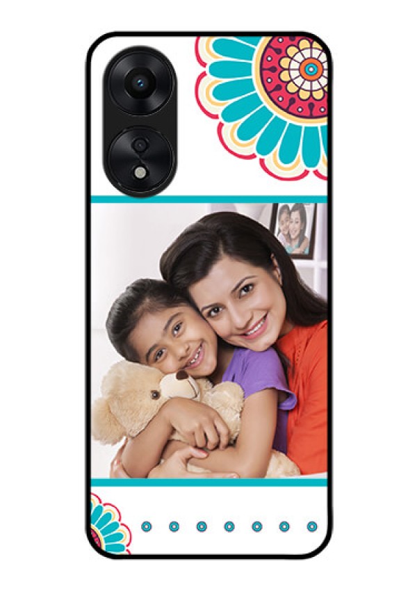 Oppo A78 5G Custom Glass Phone Case - Flower Design