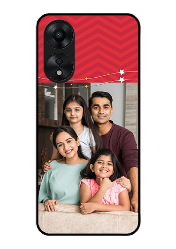 Oppo A78 5G Personalized Glass Phone Case - Happy Family Design
