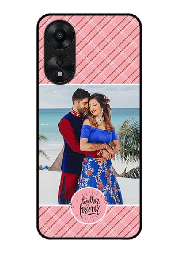 Oppo A78 5G Personalized Glass Phone Case - Together Forever Design
