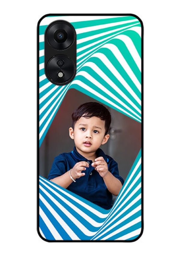 Oppo A78 5G Personalized Glass Phone Case - Abstract Spiral Design