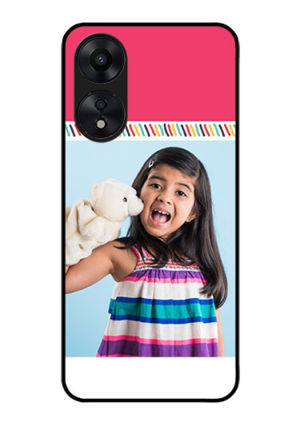 Oppo A78 5G Personalized Glass Phone Case - Line art design