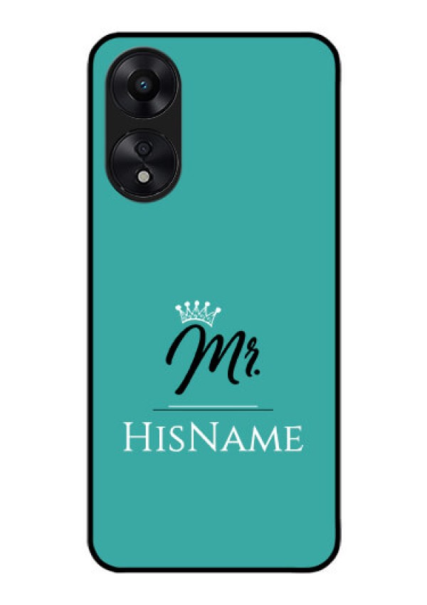 Oppo A78 5G Custom Glass Phone Case Mr with Name