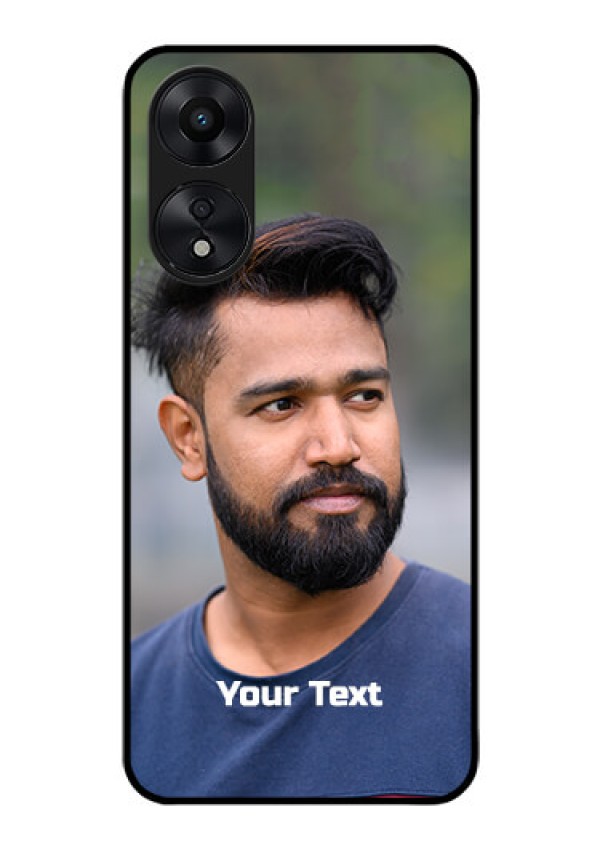 Oppo A78 5G Glass Mobile Cover: Photo with Text
