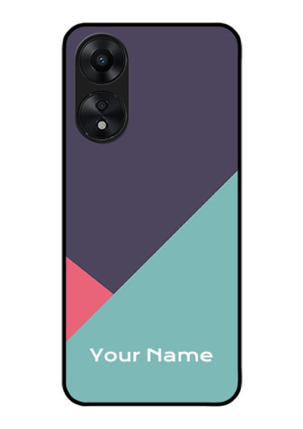 Oppo A78 5G Custom Glass Mobile Case - Tri Color abstract Design