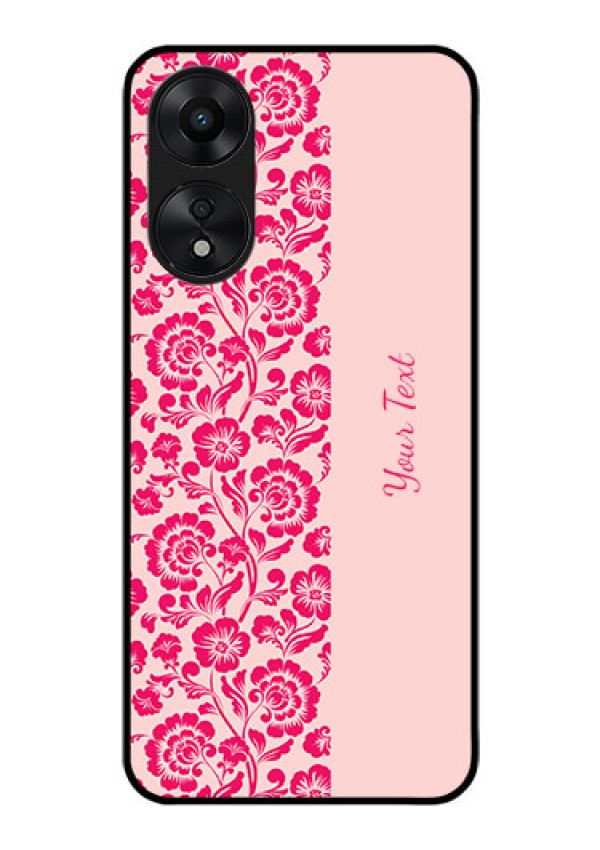Oppo A78 5G Custom Glass Phone Case - Attractive Floral Pattern Design
