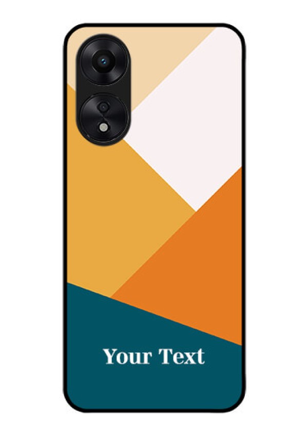Oppo A78 5G Personalized Glass Phone Case - Stacked Multi-colour Design