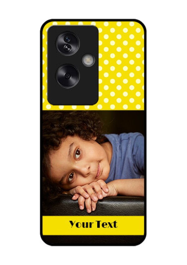 Oppo A79 5G Custom Glass Phone Case - Bright Yellow Case Design