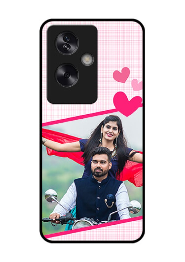 Oppo A79 5G Custom Glass Phone Case - Love Shape Heart Design