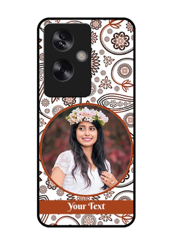 Oppo A79 5G Custom Glass Phone Case - Abstract Flower Design