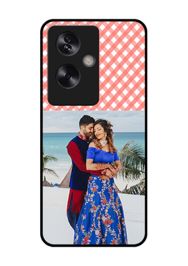 Oppo A79 5G Custom Glass Phone Case - Pink Pattern Design