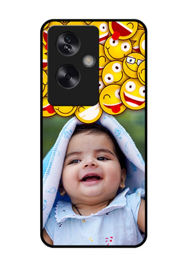 Oppo A79 5G Custom Glass Phone Case - With Smiley Emoji Design