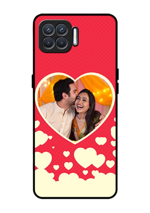Oppo F17 Custom Glass Mobile Case  - Love Symbols Phone Cover Design