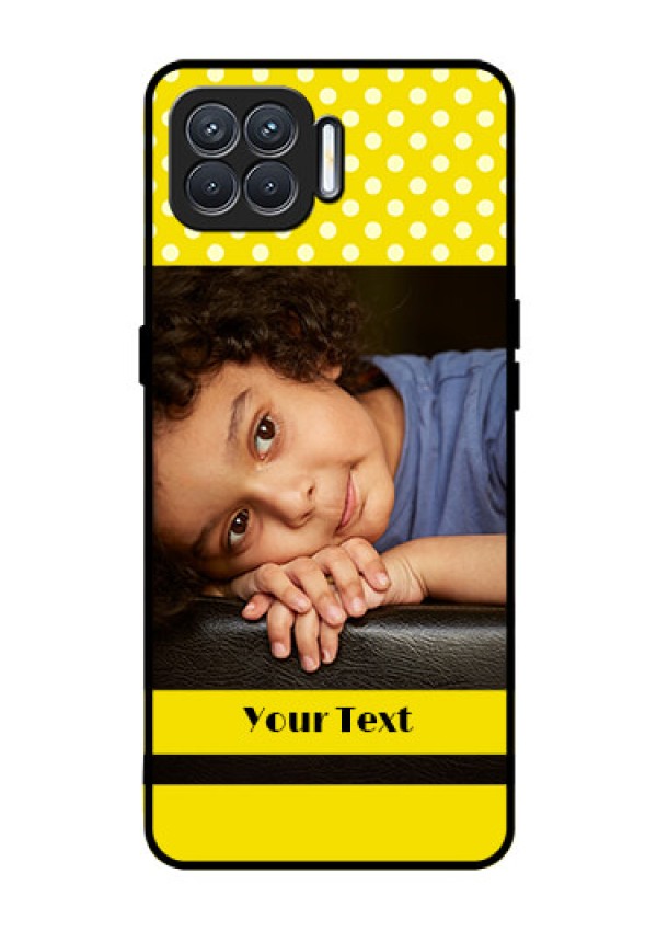 Oppo F17 Custom Glass Phone Case  - Bright Yellow Case Design