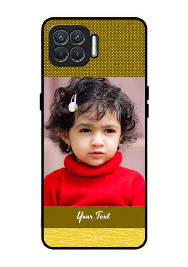 Oppo F17 Custom Glass Phone Case  - Simple Green Color Design