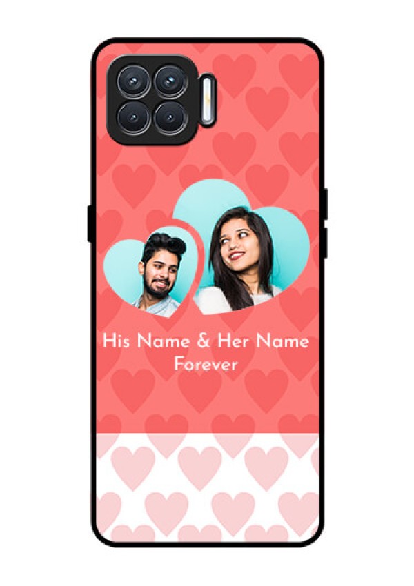 Oppo F17 Personalized Glass Phone Case  - Couple Pic Upload Design