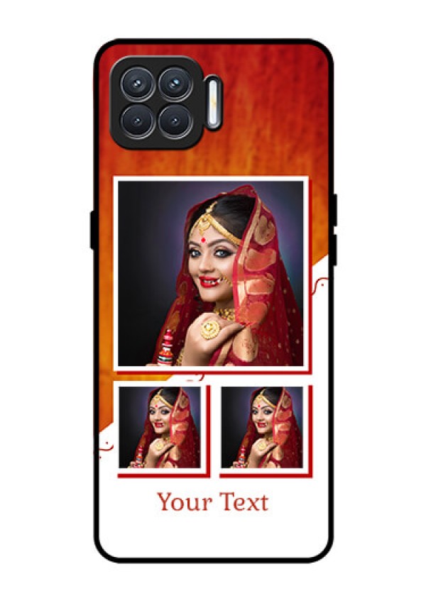 Oppo F17 Custom Glass Phone Case  - Wedding Memories Design  