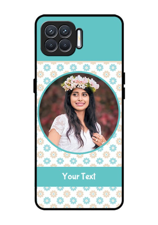 Oppo F17 Custom Glass Mobile Case  - Beautiful Flowers Design
