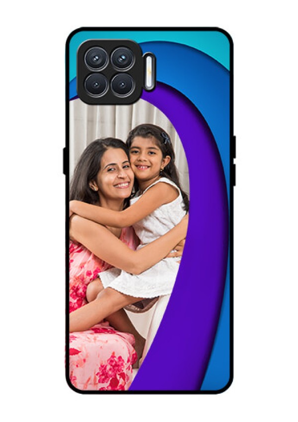 Oppo F17 Photo Printing on Glass Case  - Simple Pattern Design