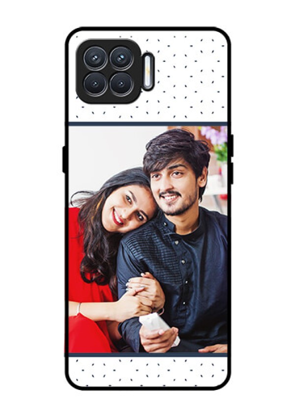 Oppo F17 Personalized Glass Phone Case  - Premium Dot Design