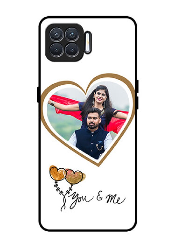 Oppo F17 Custom Glass Mobile Case  - You & Me Design